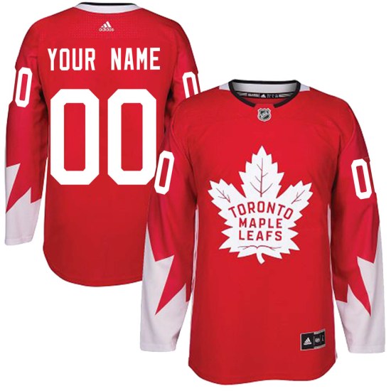Custom Toronto Maple Leafs Youth Authentic Custom Alternate Adidas Jersey - Red