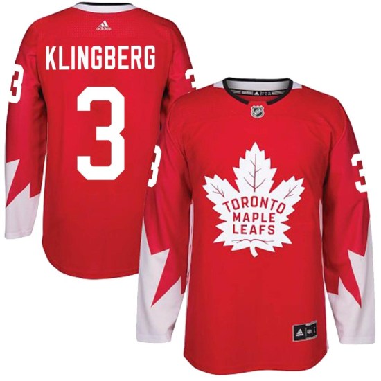 John Klingberg Toronto Maple Leafs Youth Authentic Alternate Adidas Jersey - Red