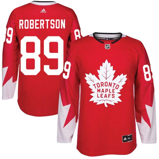 Nicholas Robertson Toronto Maple Leafs Youth Authentic Alternate Adidas Jersey - Red