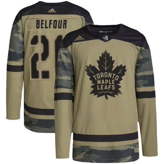 Ed Belfour Toronto Maple Leafs Youth Authentic Military Appreciation Practice Adidas Jersey - Camo