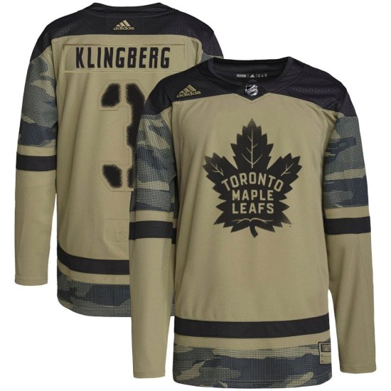 John Klingberg Toronto Maple Leafs Youth Authentic Military Appreciation Practice Adidas Jersey - Camo