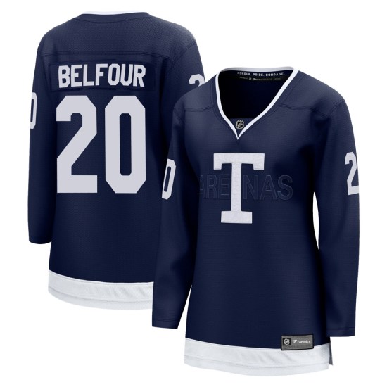 Ed Belfour Toronto Maple Leafs Women's Breakaway 2022 Heritage Classic Fanatics Branded Jersey - Navy