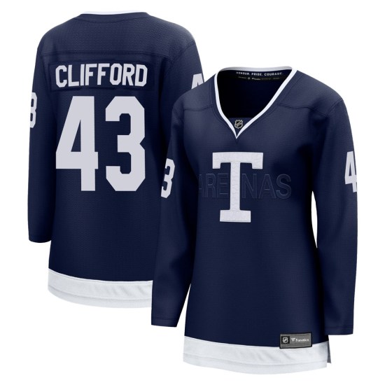 Kyle Clifford Toronto Maple Leafs Women's Breakaway 2022 Heritage Classic Fanatics Branded Jersey - Navy