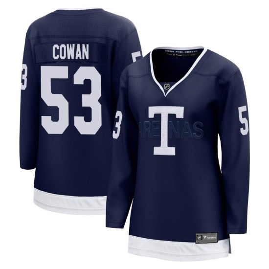 Easton Cowan Toronto Maple Leafs Women's Breakaway 2022 Heritage Classic Fanatics Branded Jersey - Navy