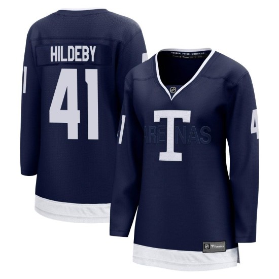 Dennis Hildeby Toronto Maple Leafs Women's Breakaway 2022 Heritage Classic Fanatics Branded Jersey - Navy
