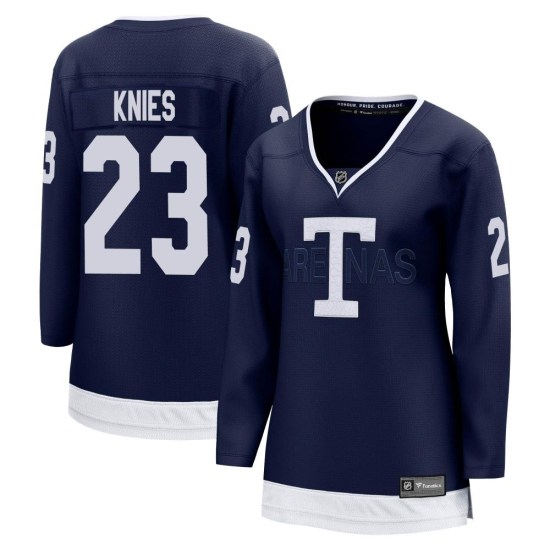 Matthew Knies Toronto Maple Leafs Women's Breakaway 2022 Heritage Classic Fanatics Branded Jersey - Navy