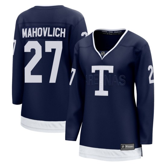 Frank Mahovlich Toronto Maple Leafs Women's Breakaway 2022 Heritage Classic Fanatics Branded Jersey - Navy