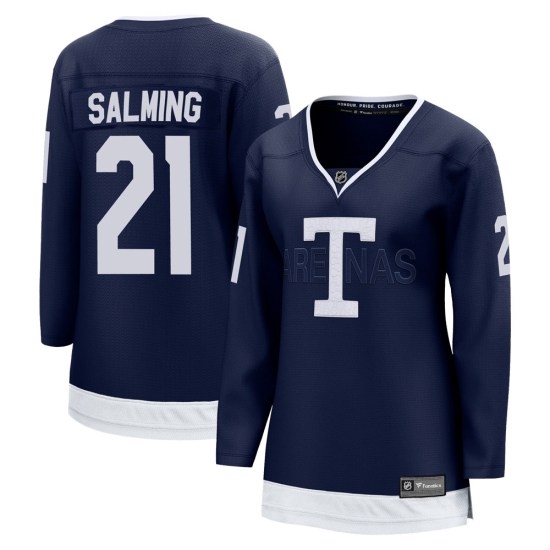 Borje Salming Toronto Maple Leafs Women's Breakaway 2022 Heritage Classic Fanatics Branded Jersey - Navy
