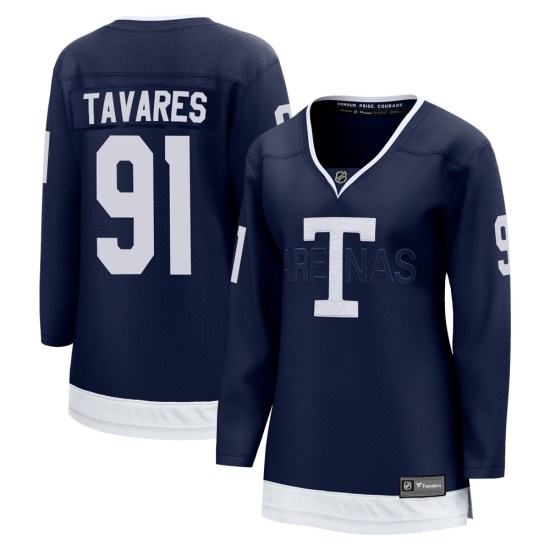John Tavares Toronto Maple Leafs Women's Breakaway 2022 Heritage Classic Fanatics Branded Jersey - Navy