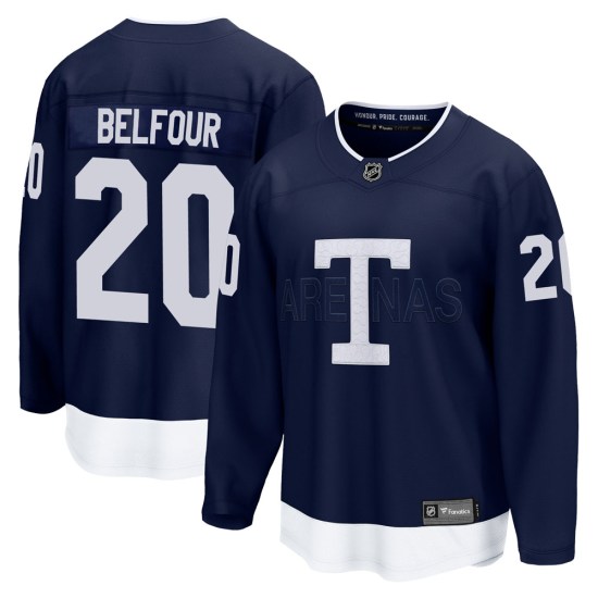 Ed Belfour Toronto Maple Leafs Breakaway 2022 Heritage Classic Fanatics Branded Jersey - Navy