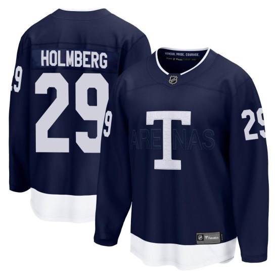 Pontus Holmberg Toronto Maple Leafs Breakaway 2022 Heritage Classic Fanatics Branded Jersey - Navy