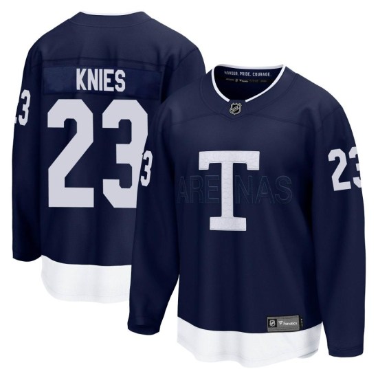 Matthew Knies Toronto Maple Leafs Breakaway 2022 Heritage Classic Fanatics Branded Jersey - Navy