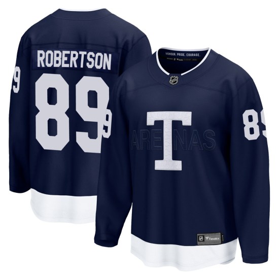 Nicholas Robertson Toronto Maple Leafs Breakaway 2022 Heritage Classic Fanatics Branded Jersey - Navy