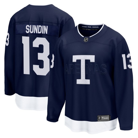 Mats Sundin Toronto Maple Leafs Breakaway 2022 Heritage Classic Fanatics Branded Jersey - Navy