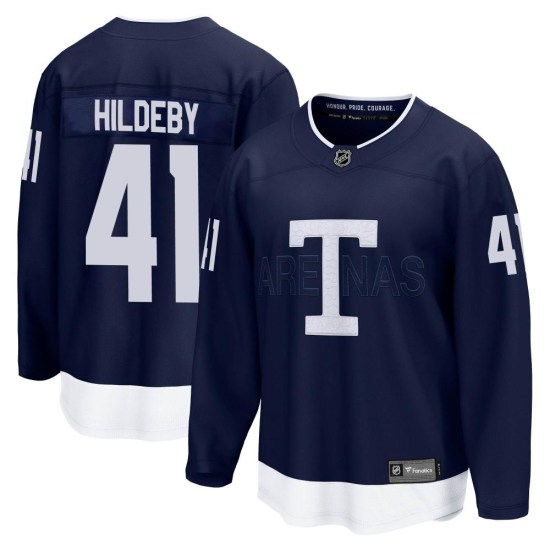 Dennis Hildeby Toronto Maple Leafs Youth Breakaway 2022 Heritage Classic Fanatics Branded Jersey - Navy