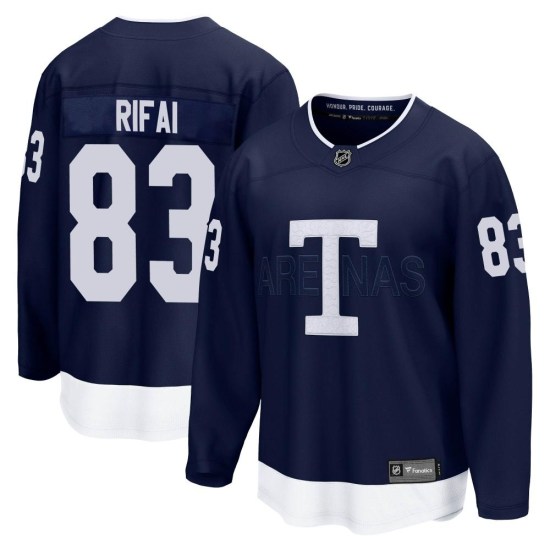 Marshall Rifai Toronto Maple Leafs Youth Breakaway 2022 Heritage Classic Fanatics Branded Jersey - Navy