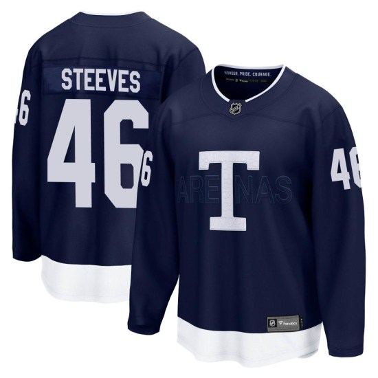 Alex Steeves Toronto Maple Leafs Youth Breakaway 2022 Heritage Classic Fanatics Branded Jersey - Navy