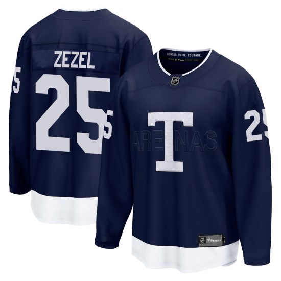Peter Zezel Toronto Maple Leafs Youth Breakaway 2022 Heritage Classic Fanatics Branded Jersey - Navy