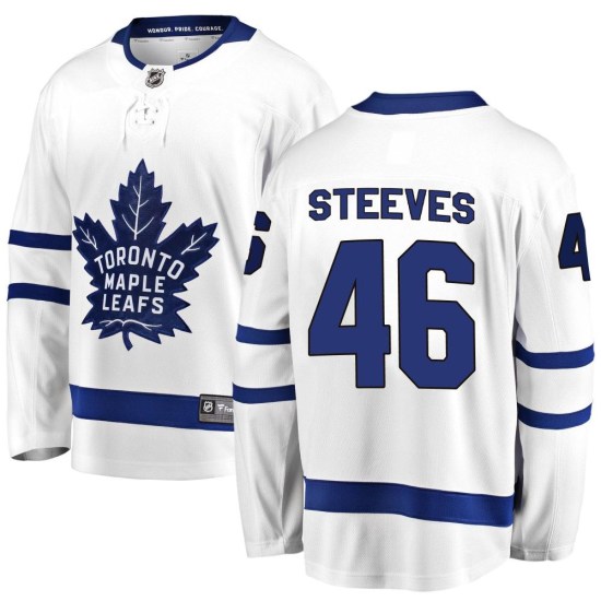 Alex Steeves Toronto Maple Leafs Breakaway Away Fanatics Branded Jersey - White