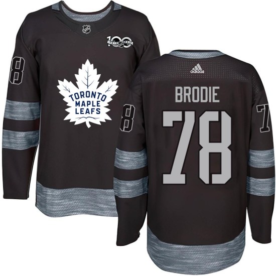 TJ Brodie Toronto Maple Leafs Youth Authentic 1917-2017 100th Anniversary Jersey - Black