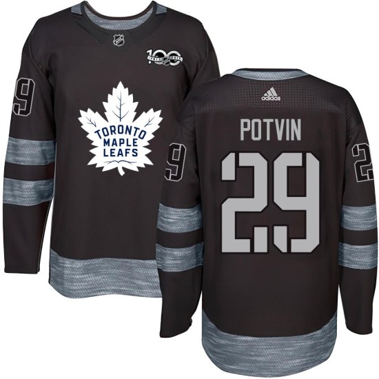 Felix Potvin Toronto Maple Leafs Youth Authentic 1917-2017 100th Anniversary Jersey - Black