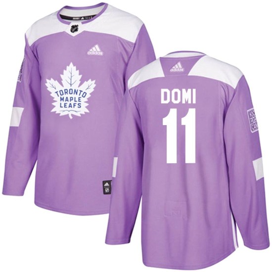 Max Domi Toronto Maple Leafs Authentic Fights Cancer Practice Adidas Jersey - Purple