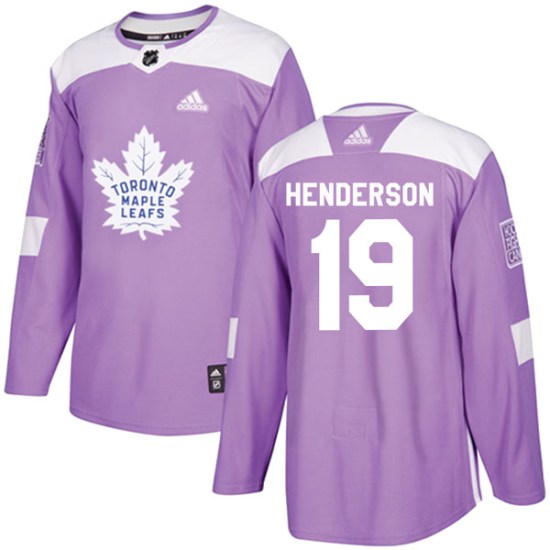 Paul Henderson Toronto Maple Leafs Youth Authentic Fights Cancer Practice Adidas Jersey - Purple