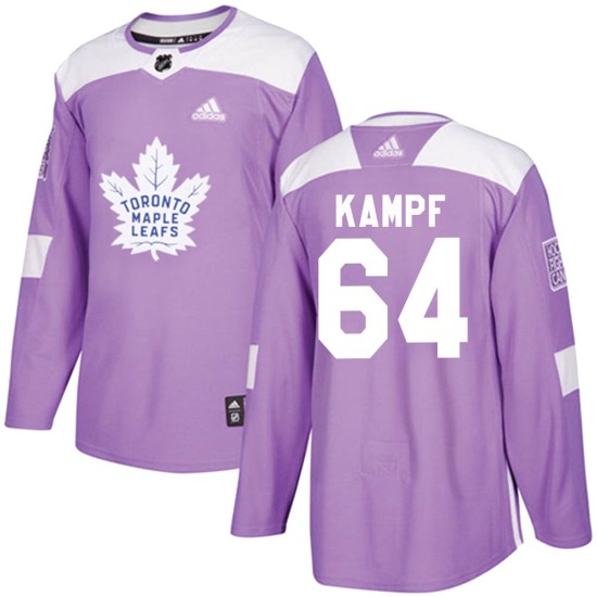 David Kampf Toronto Maple Leafs Youth Authentic Fights Cancer Practice Adidas Jersey - Purple