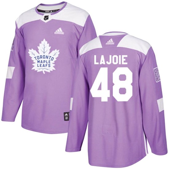 Maxime Lajoie Toronto Maple Leafs Youth Authentic Fights Cancer Practice Adidas Jersey - Purple