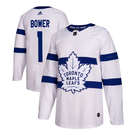 Johnny Bower Toronto Maple Leafs Youth Authentic 2018 Stadium Series Adidas Jersey - White