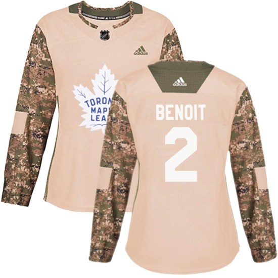 Simon Benoit Toronto Maple Leafs Women's Authentic Veterans Day Practice Adidas Jersey - Camo
