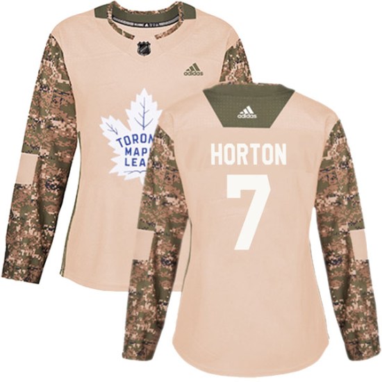 Tim Horton Toronto Maple Leafs Women's Authentic Veterans Day Practice Adidas Jersey - Camo