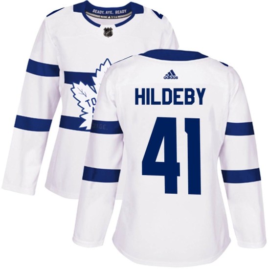 Dennis Hildeby Toronto Maple Leafs Women's Authentic 2018 Stadium Series Adidas Jersey - White