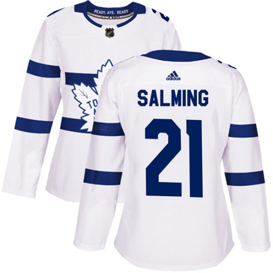 Borje Salming Toronto Maple Leafs Women's Authentic 2018 Stadium Series Adidas Jersey - White