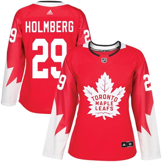 Pontus Holmberg Toronto Maple Leafs Women's Authentic Alternate Adidas Jersey - Red