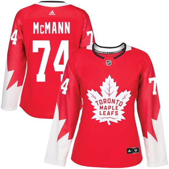 Bobby McMann Toronto Maple Leafs Women's Authentic Alternate Adidas Jersey - Red