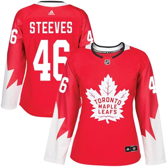 Alex Steeves Toronto Maple Leafs Women's Authentic Alternate Adidas Jersey - Red