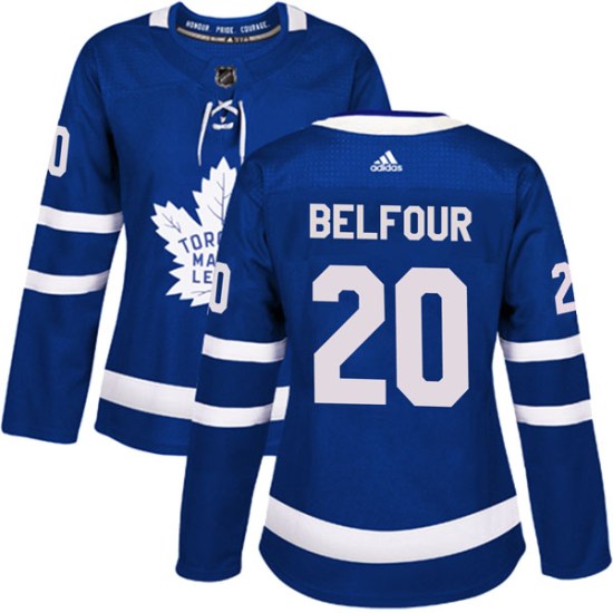 Ed Belfour Toronto Maple Leafs Women's Authentic Home Adidas Jersey - Blue