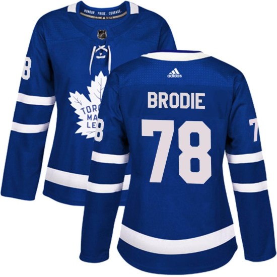 TJ Brodie Toronto Maple Leafs Women's Authentic Home Adidas Jersey - Blue