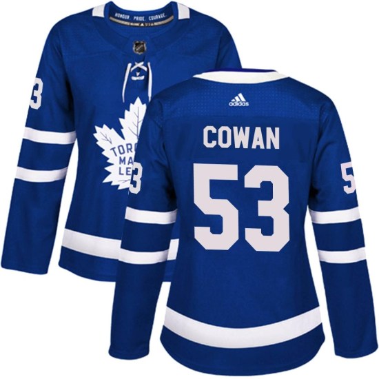 Easton Cowan Toronto Maple Leafs Women's Authentic Home Adidas Jersey - Blue
