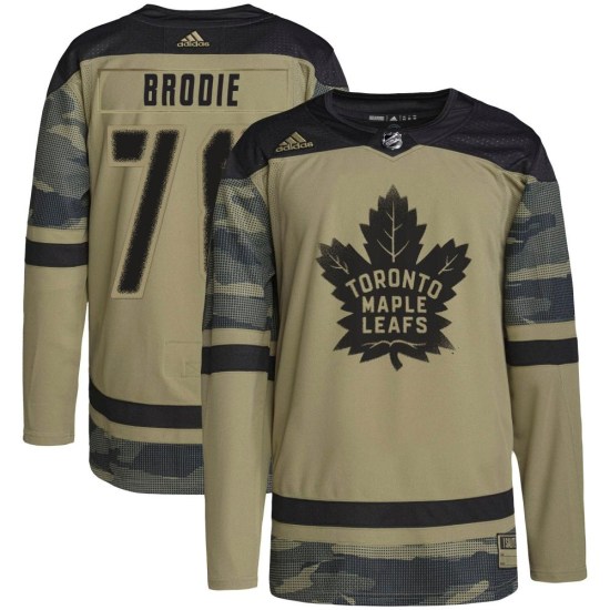 TJ Brodie Toronto Maple Leafs Authentic Military Appreciation Practice Adidas Jersey - Camo