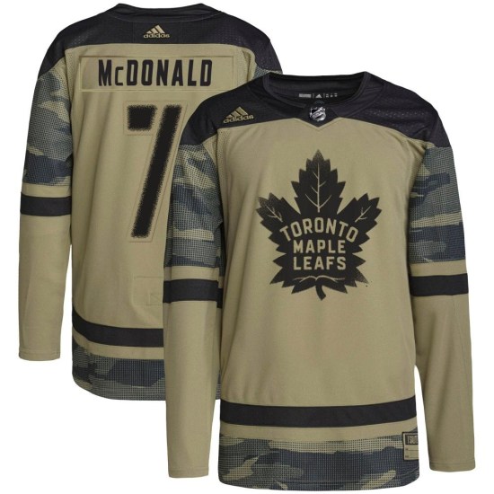 Lanny McDonald Toronto Maple Leafs Authentic Military Appreciation Practice Adidas Jersey - Camo